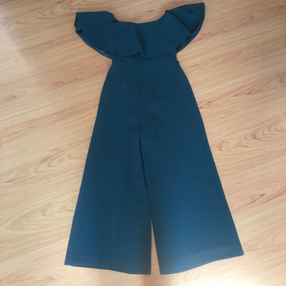 Hunter green jumpsuit from H&M